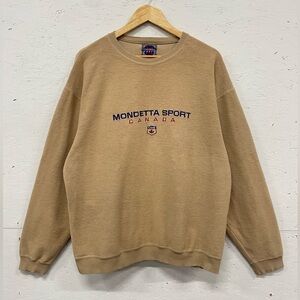 Vintage 90s Mondetta Sport Canada Spellout Crewneck Sweatshirt, Size M (Ptp 24”)